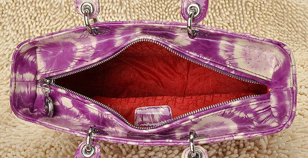 replica jumbo lady dior multicolor patent leather 6323 purple